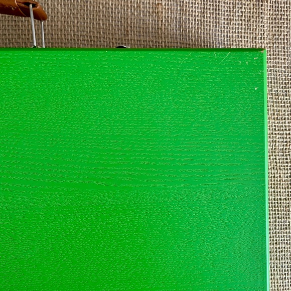 COLDWATER CREEK Art Supplies Green Painted Wood Case Like New - Picture 4 of 4